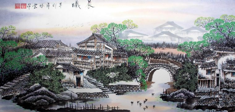 真作/山村耕花/住の江/山水図/鳥居山水図/掛軸☆宝船☆AI-445 真作】高久藹崖/山水人物図/山水図/掛軸☆宝船☆AB-963