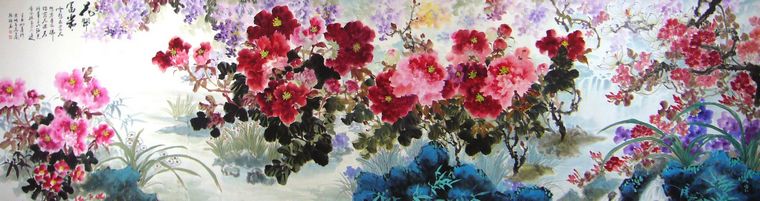 巨幅牡丹画